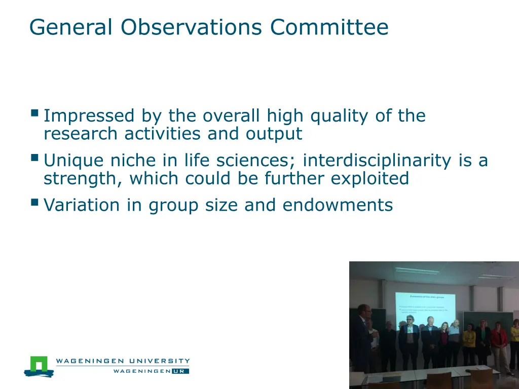 general observations committee