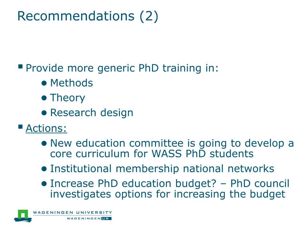 recommendations 2