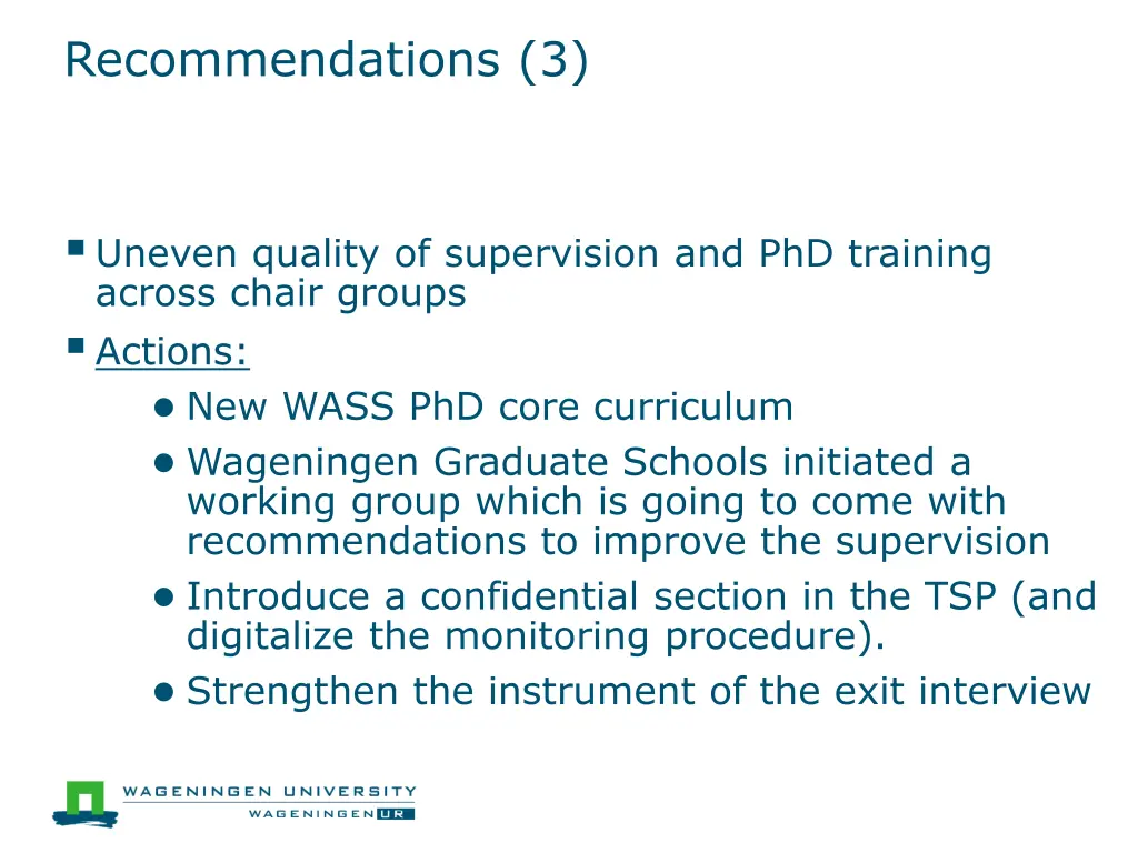 recommendations 3