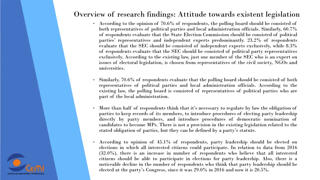 overview of research findings attitude towards