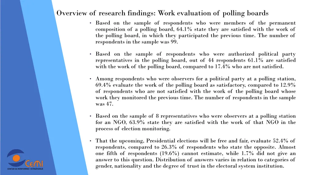 overview of research findings work evaluation