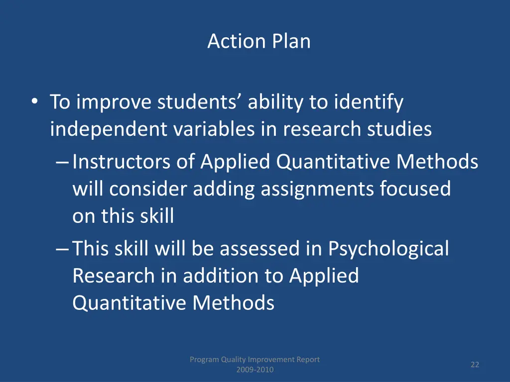 action plan