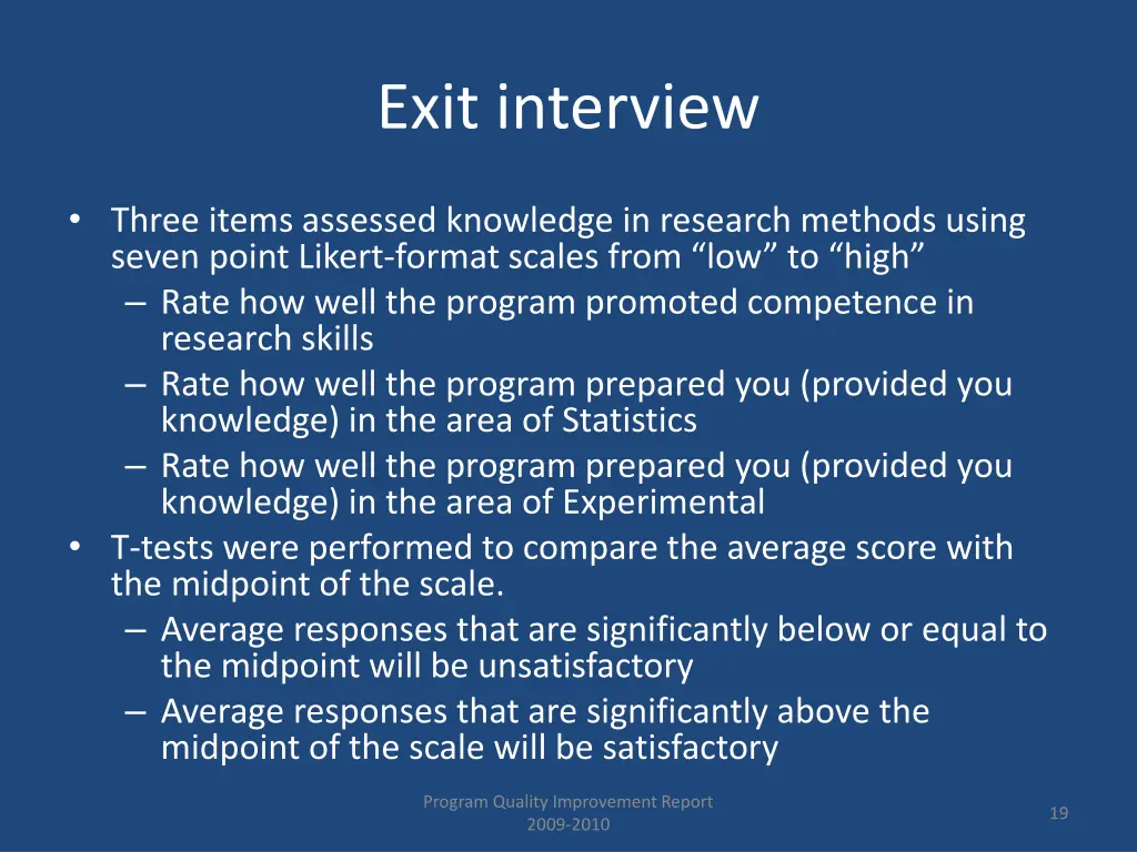 exit interview