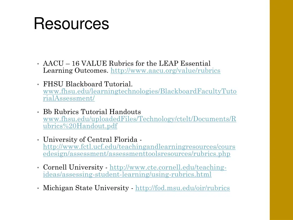resources