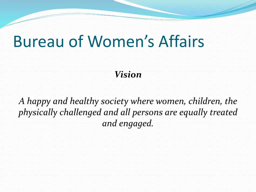 bureau of women s affairs 1