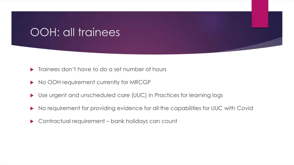 ooh all trainees