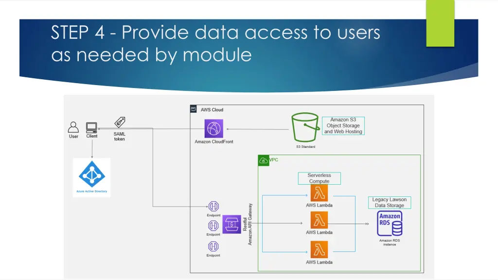 step 4 provide data access to users as needed