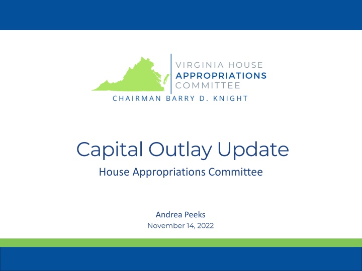 capital outlay update house appropriations