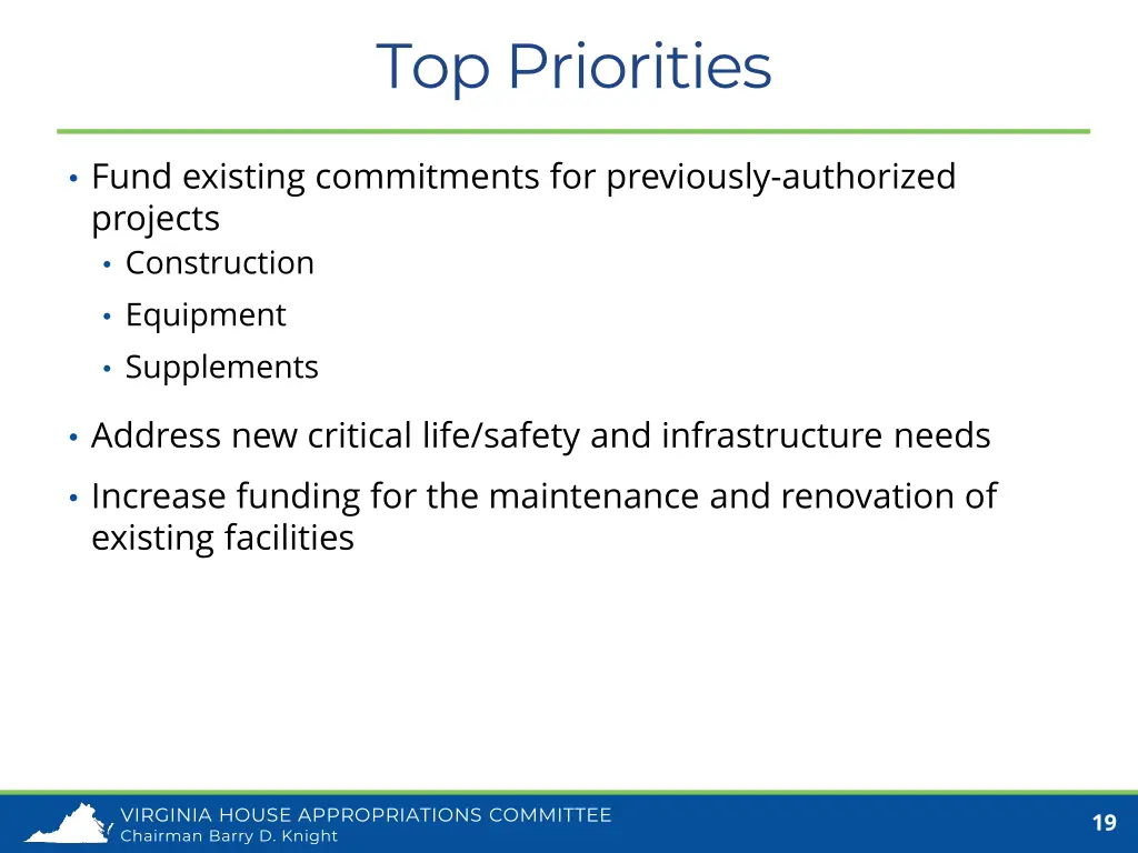 top priorities