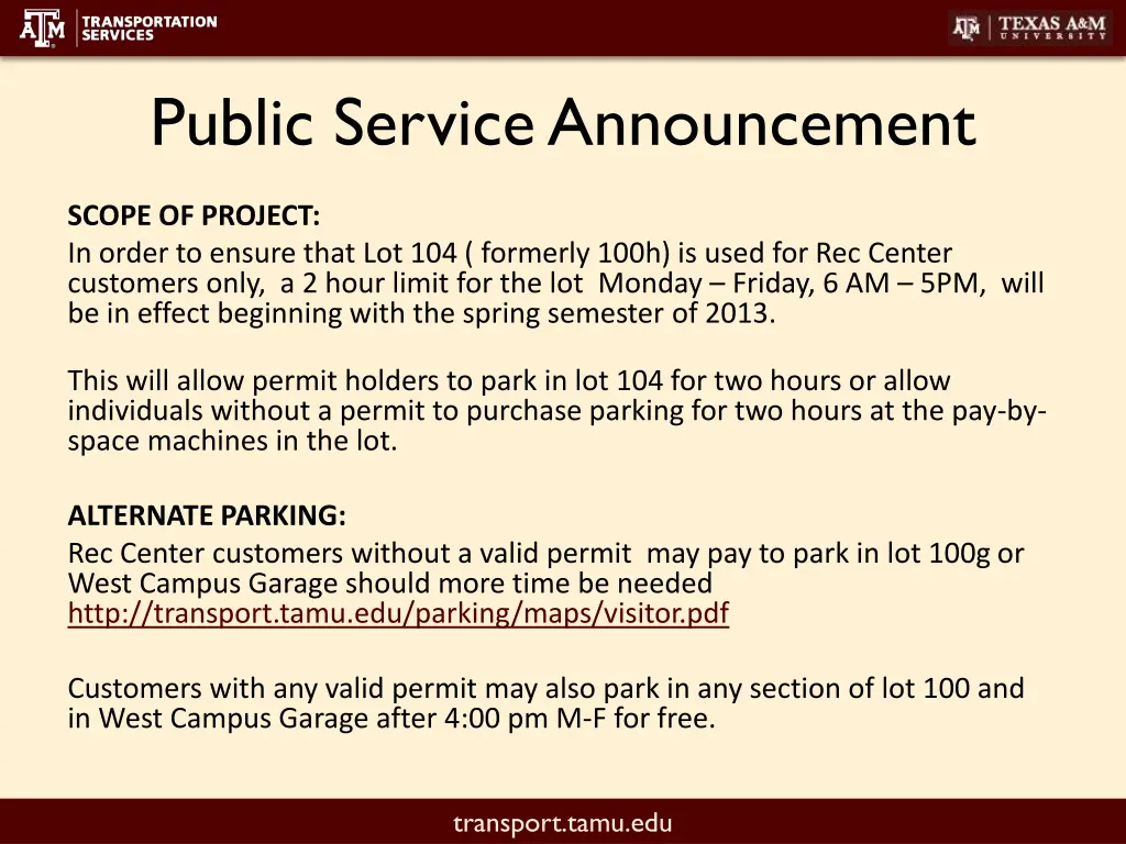 public service announcement