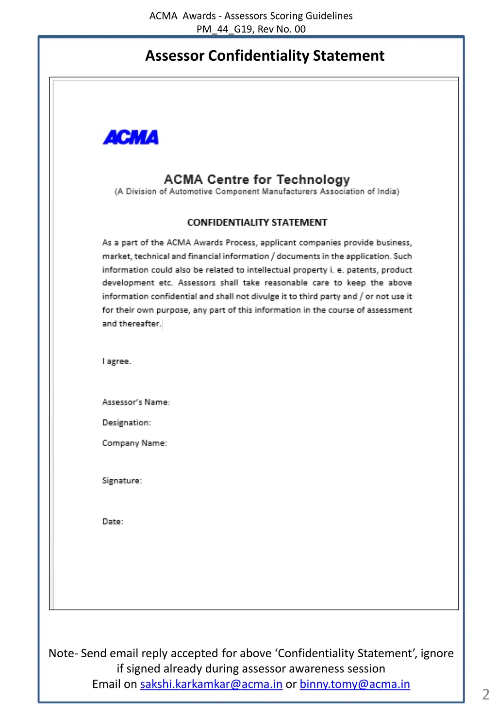 acma awards assessors scoring guidelines 1