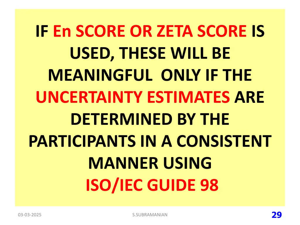 if en score or zeta score is used these will