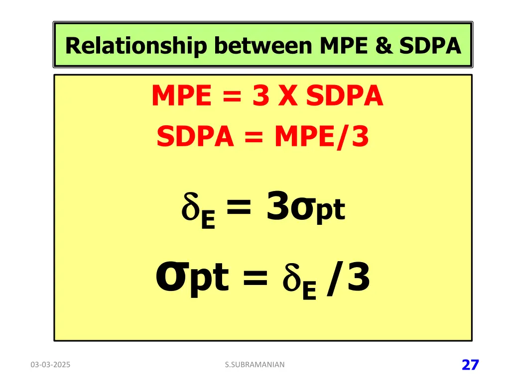 relationship between mpe sdpa