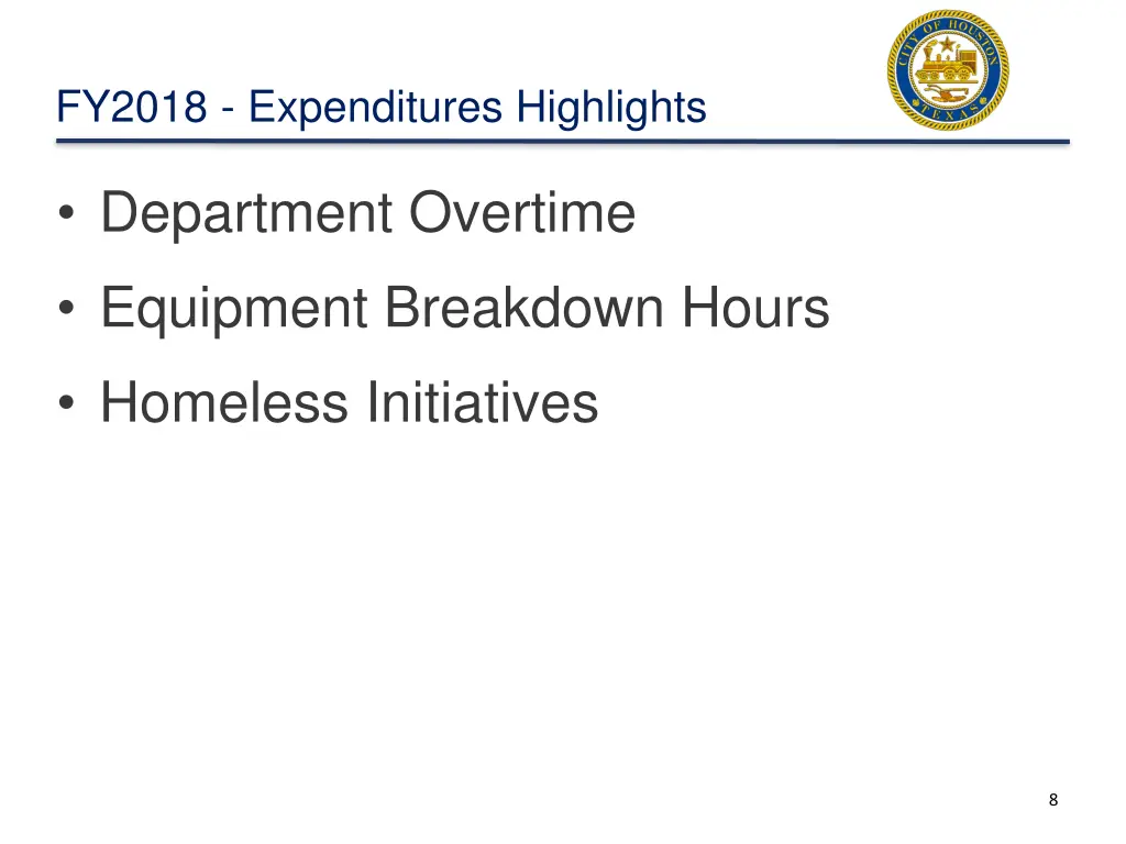 fy2018 expenditures highlights