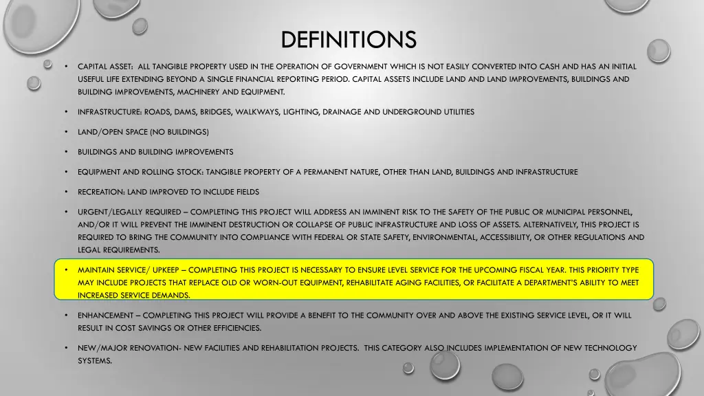 definitions