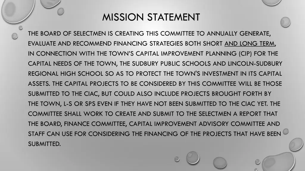 mission statement