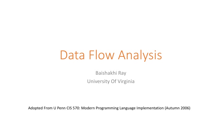 data flow analysis