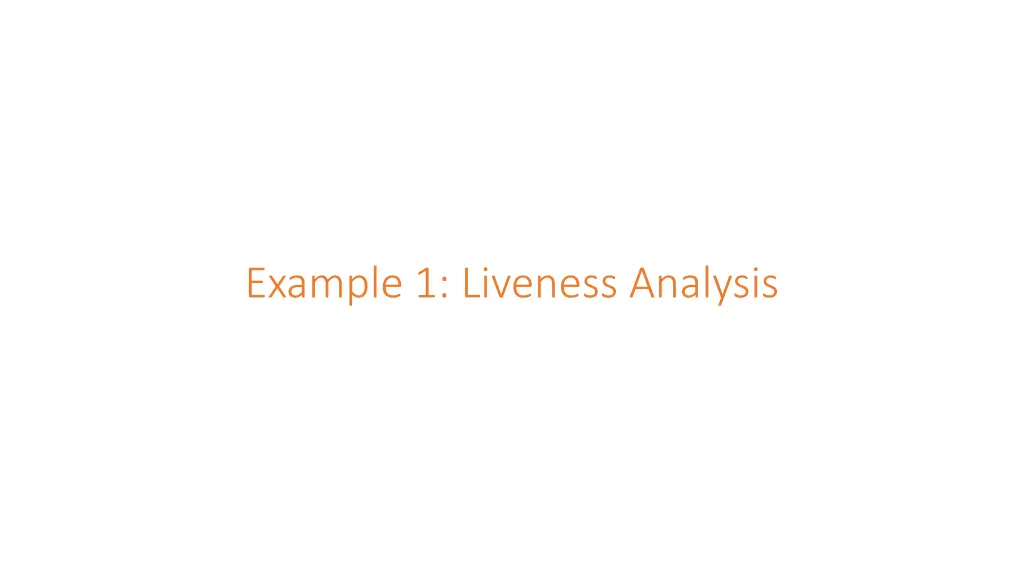 example 1 liveness analysis