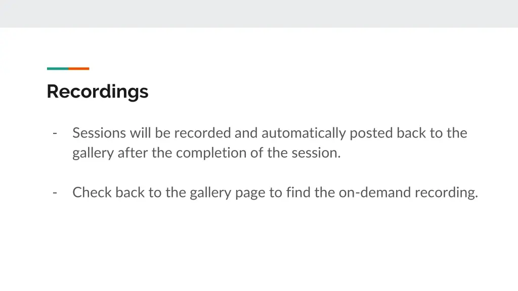 recordings