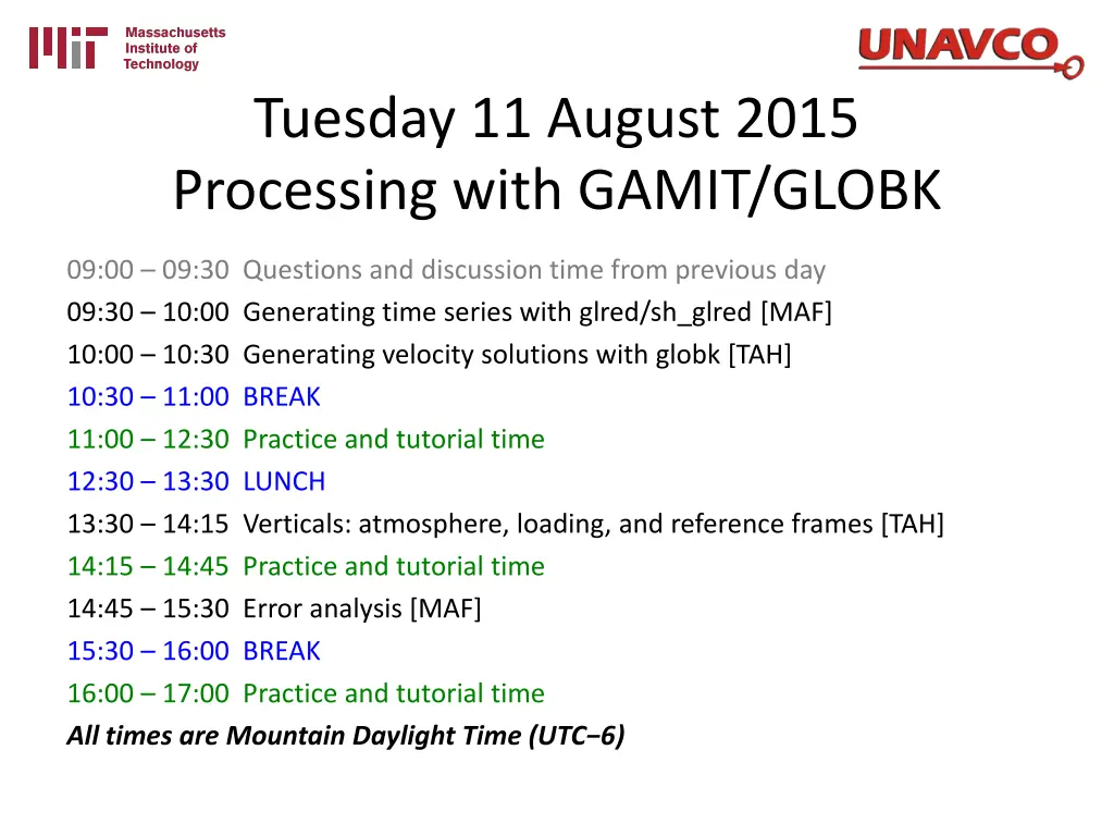tuesday 11 august 2015 processing with gamit globk