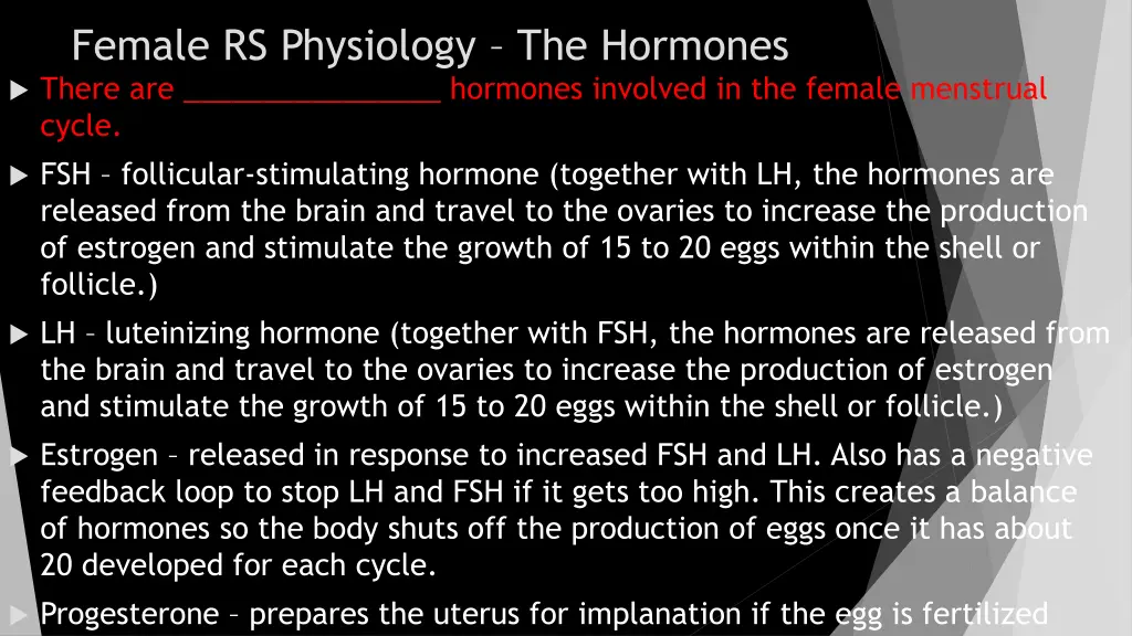 female rs physiology the hormones there