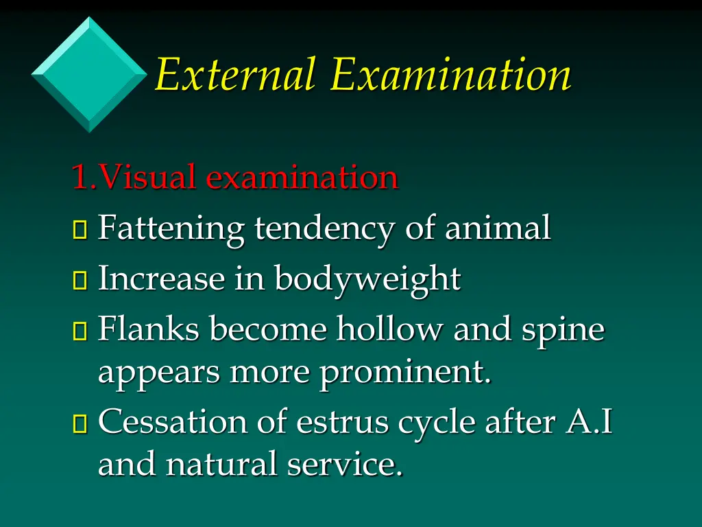 external examination