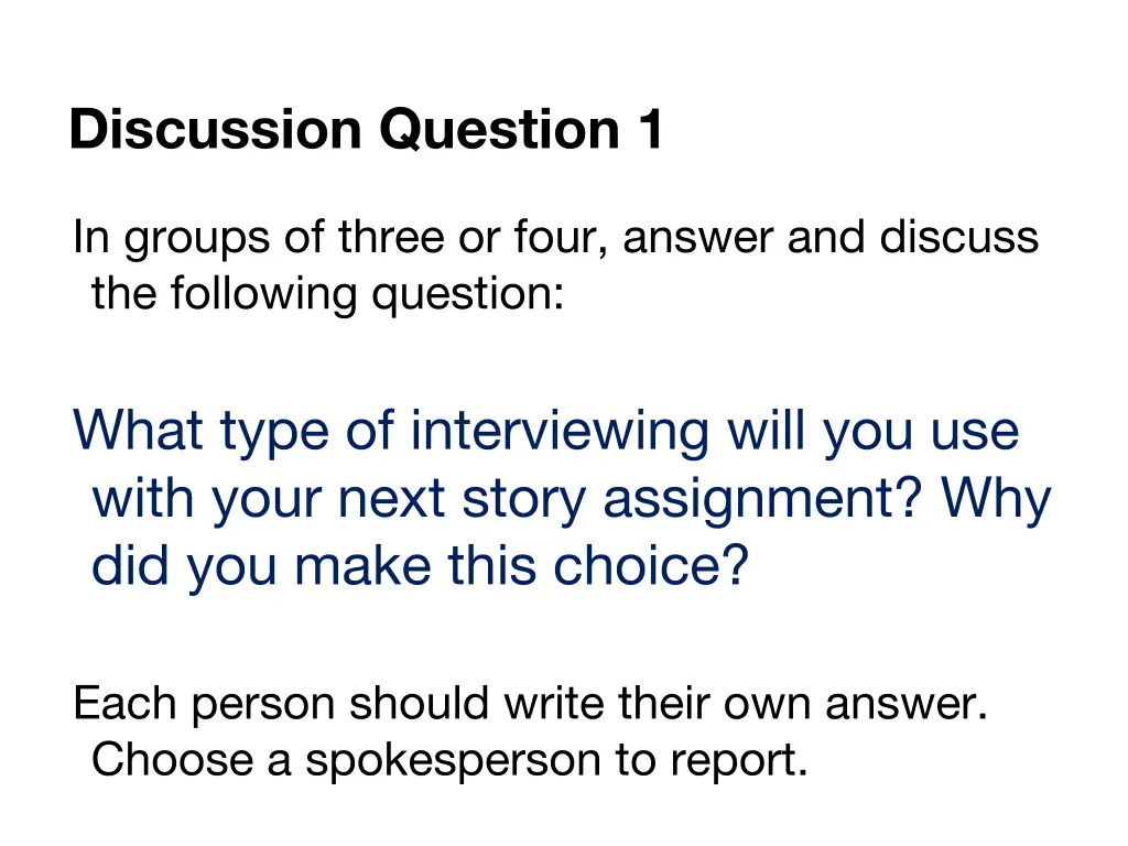 discussion question 1