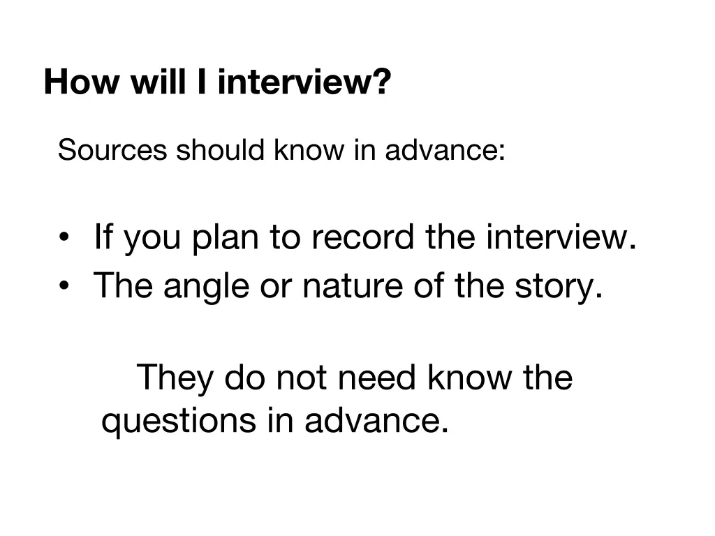 how will i interview 1