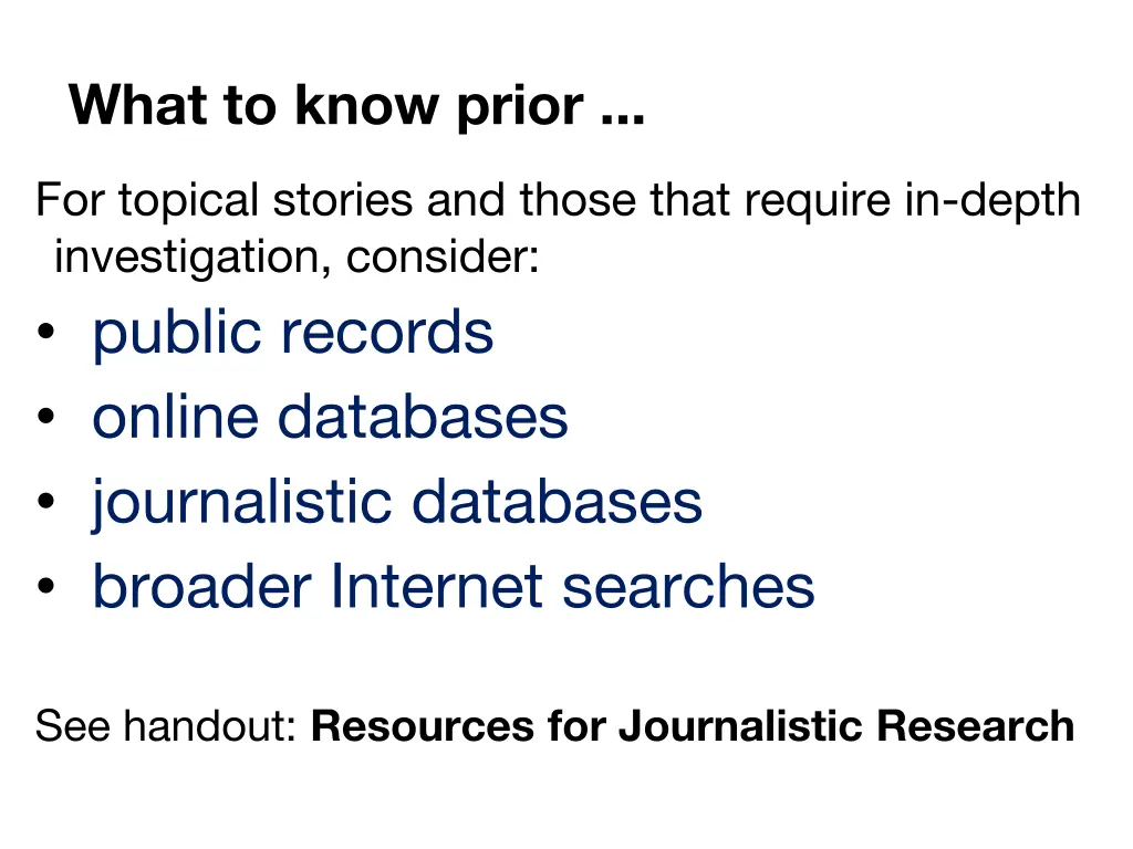 what to know prior 1