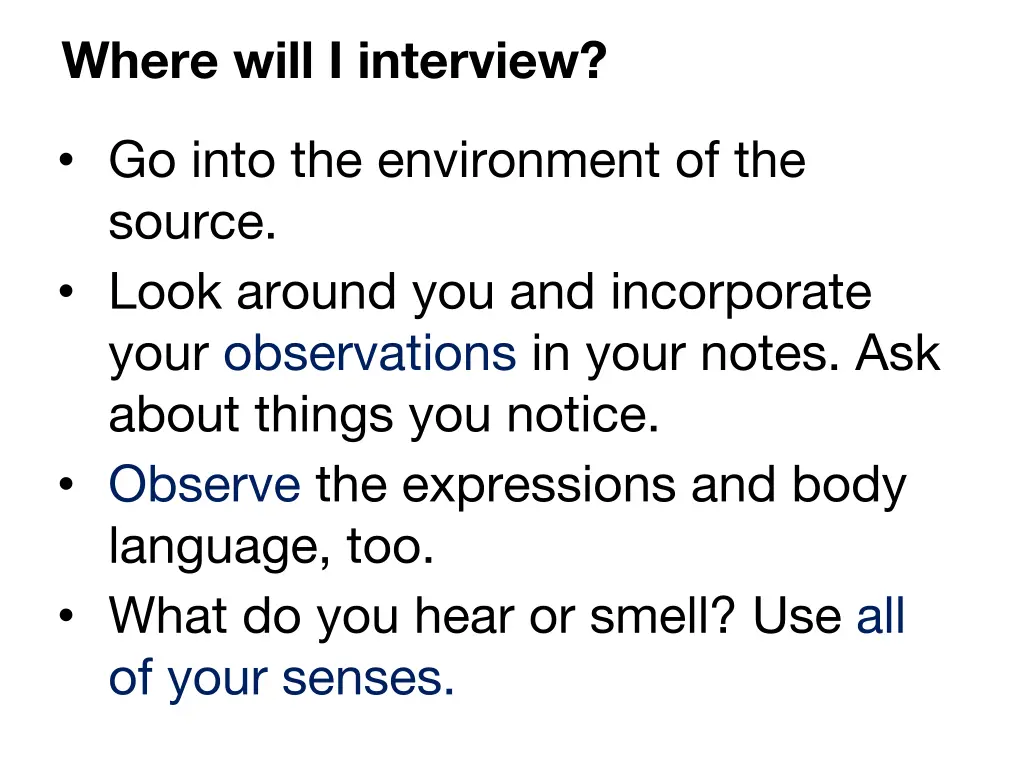 where will i interview
