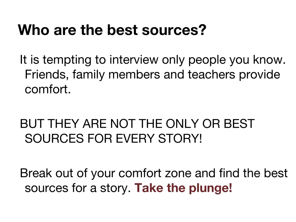 who are the best sources