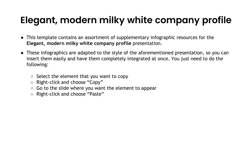 elegant modern milky white company profile 1