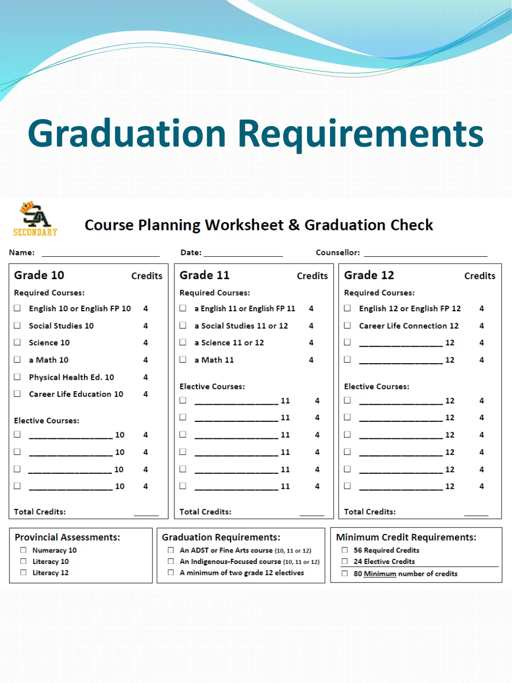 graduation requirements