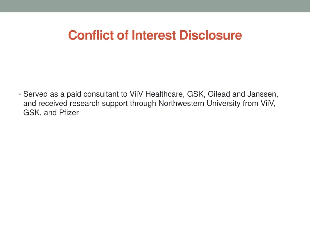 conflict of interest disclosure
