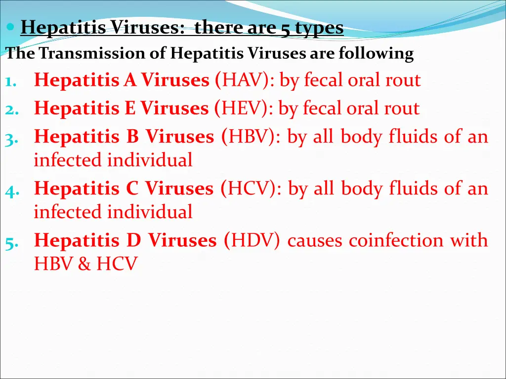 hepatitis viruses there are 5 types