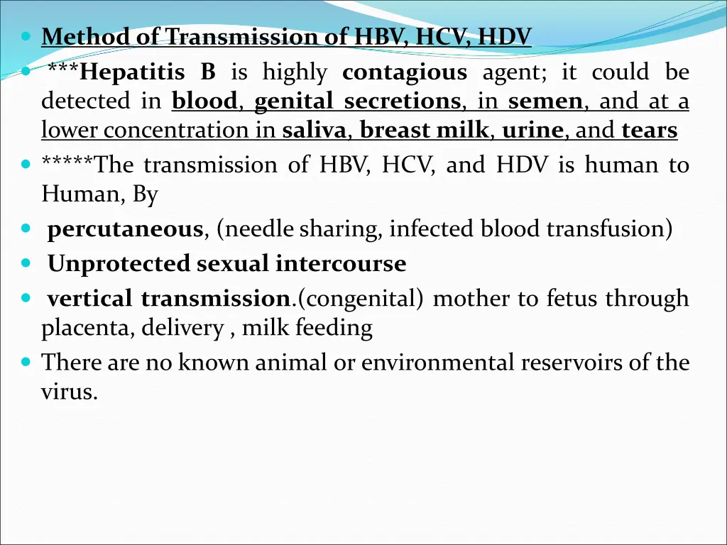 method of transmission of hbv hcv hdv hepatitis