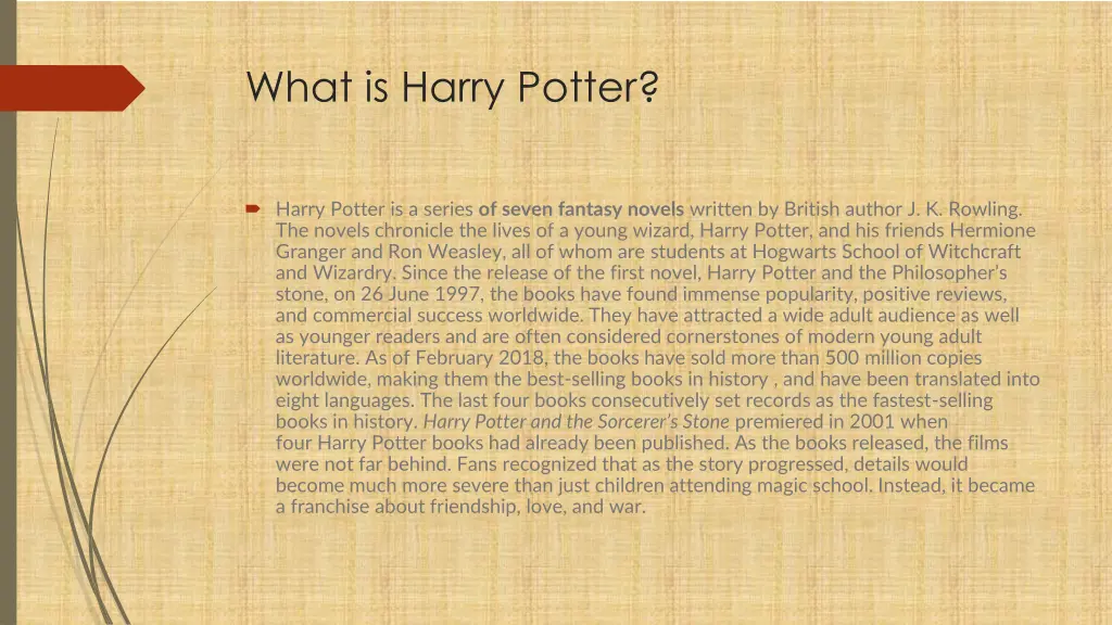 what is harry potter
