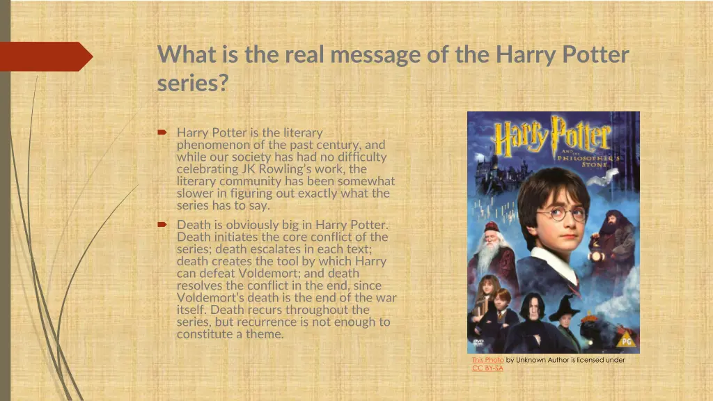 what is the real message of the harry potter