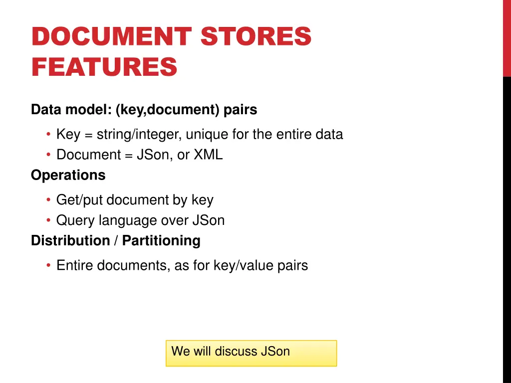 document stores features