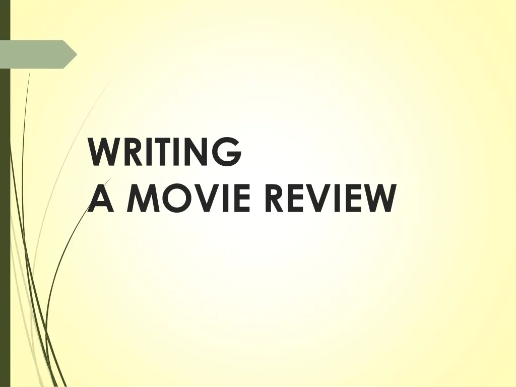 writing a movie review