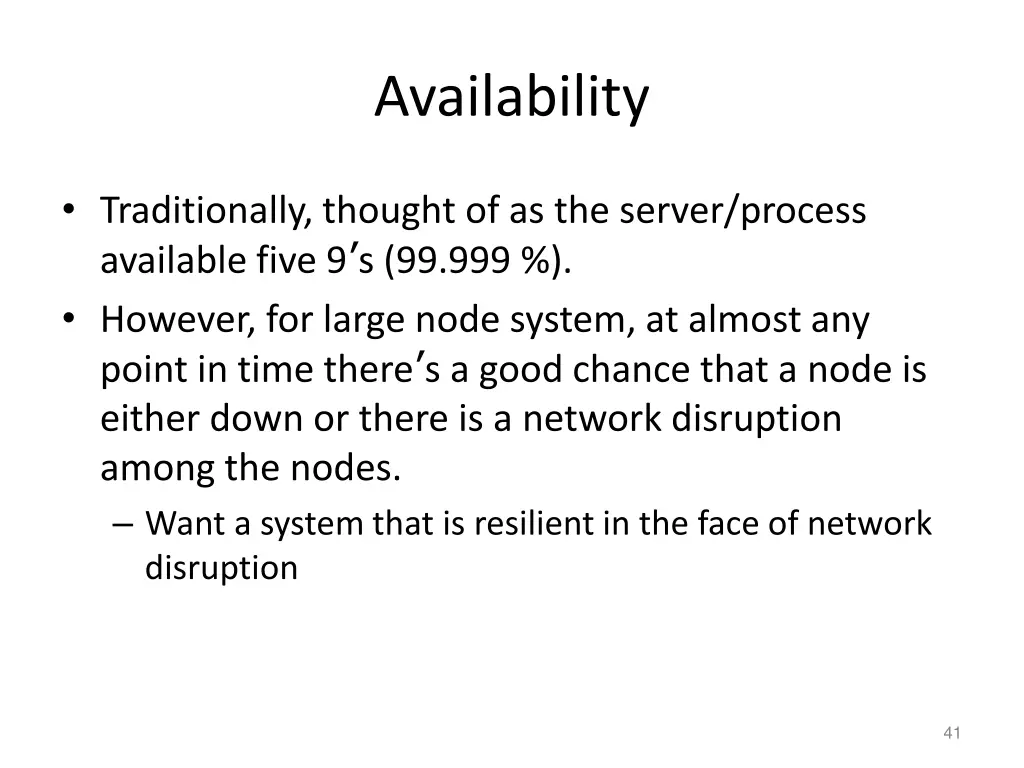 availability