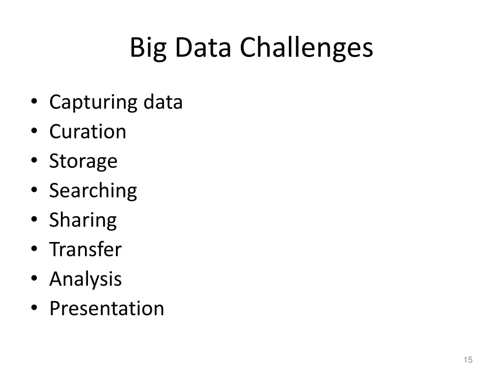 big data challenges