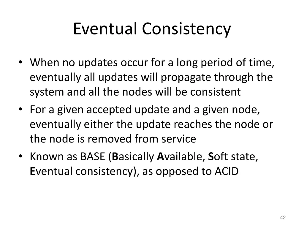 eventual consistency