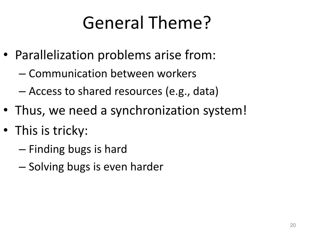 general theme