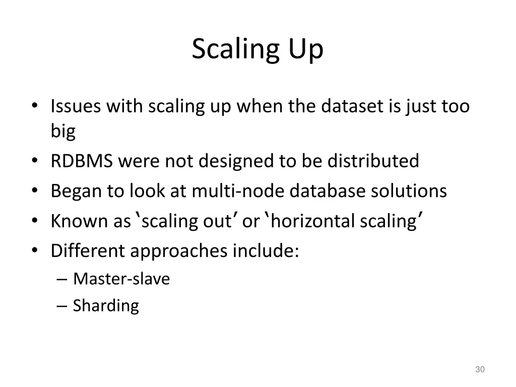 scaling up