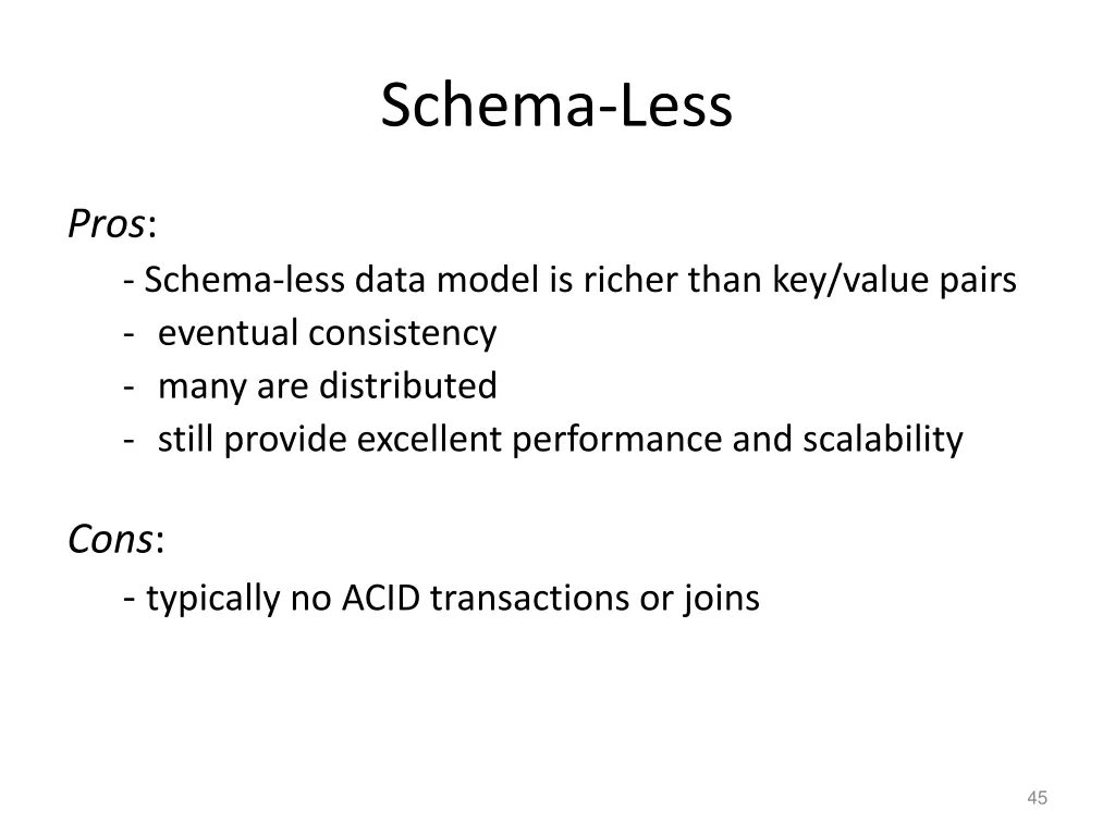 schema less