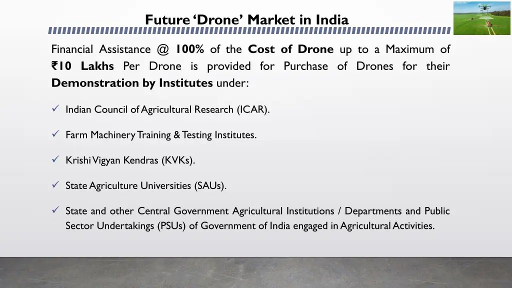 future drone market in india 40