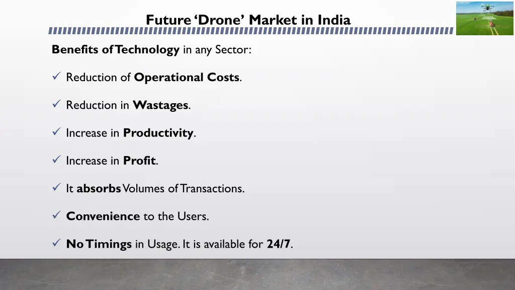 future drone market in india