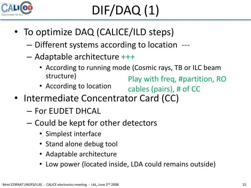 dif daq 1