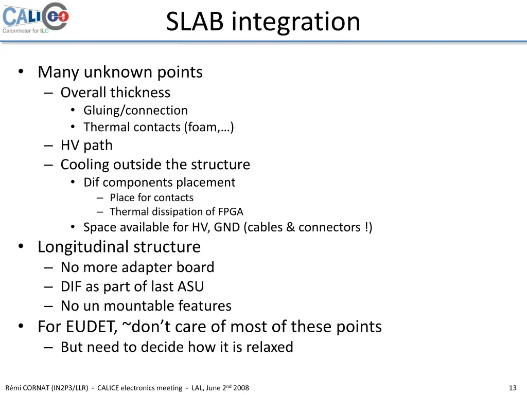 slab integration